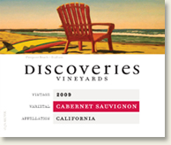 Label of Discoveries Vineyards 09 Cabernet